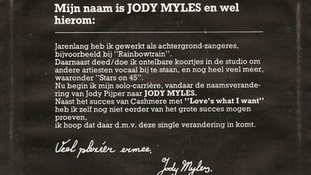 Jody Myles Single cover-back